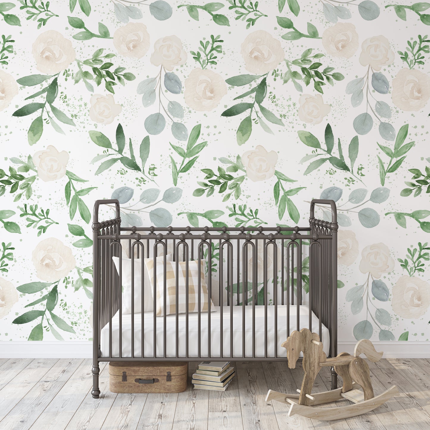 Removable Wallpaper Floral Caroline Roses