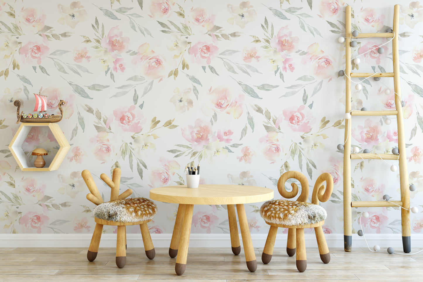 Wallpaper Delaney Blush Pink