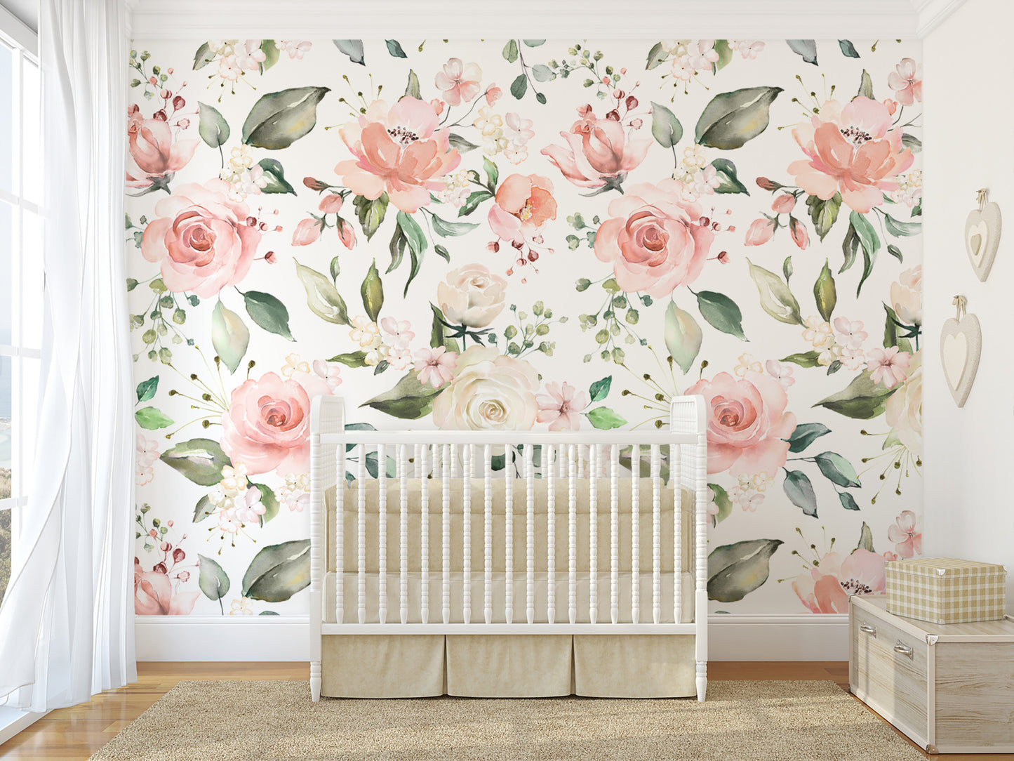 Wallpaper Emily Rose Vintage Pink