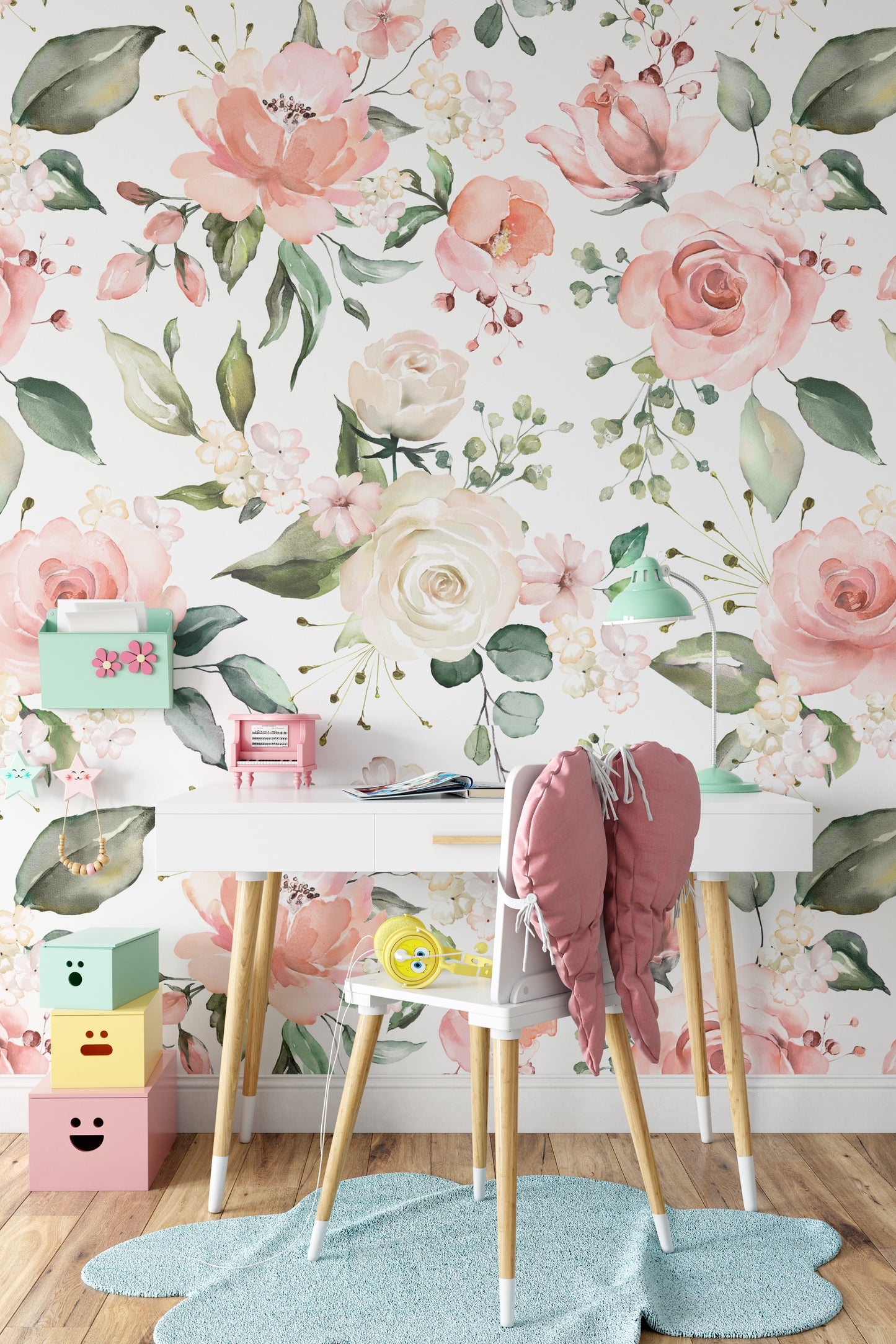 Wallpaper Emily Rose Vintage Pink