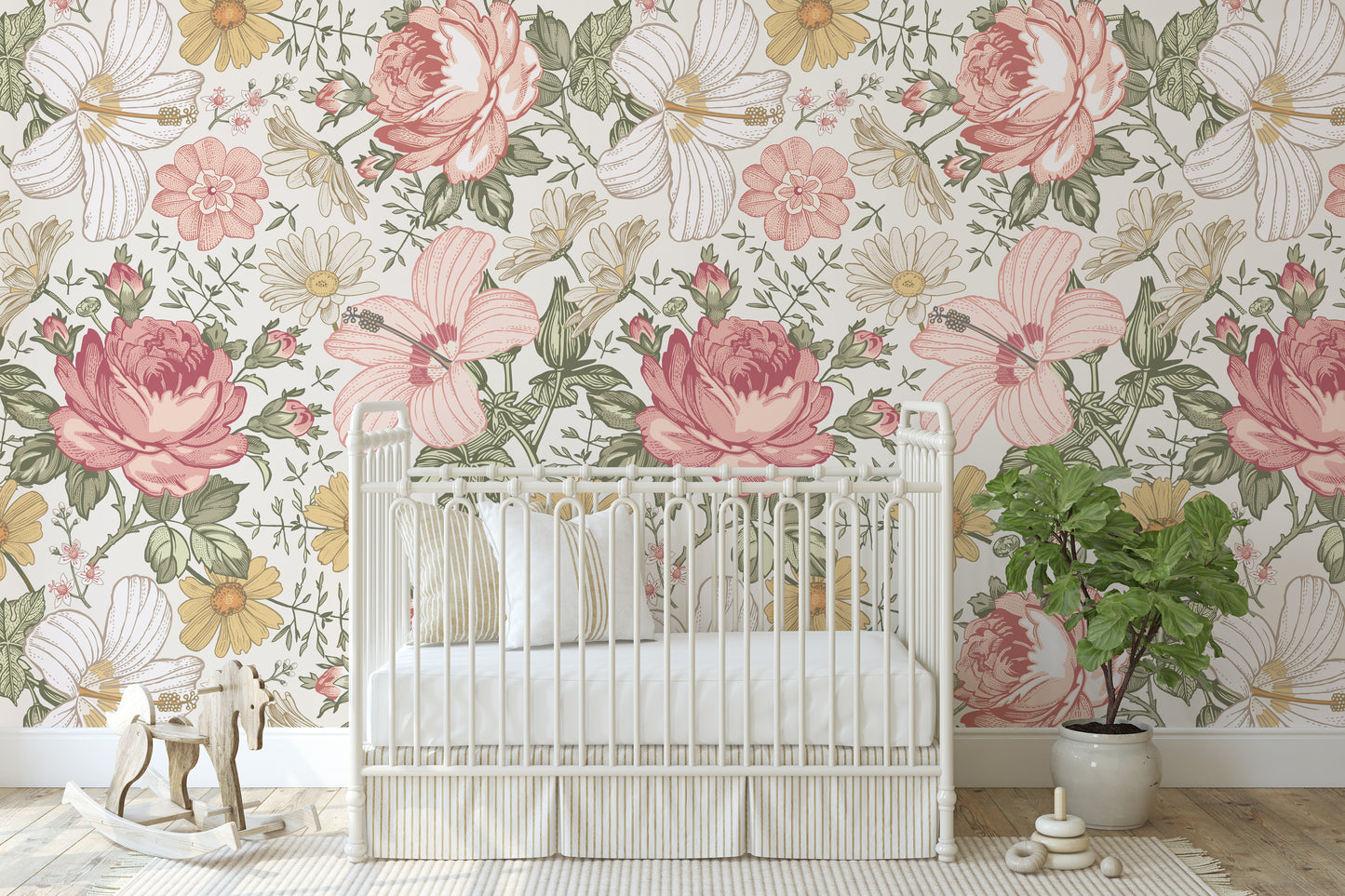 Wallpaper Olena Vintage Flowers