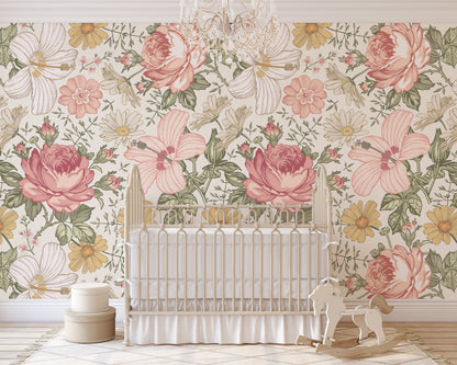 Wallpaper Olena Vintage Flowers