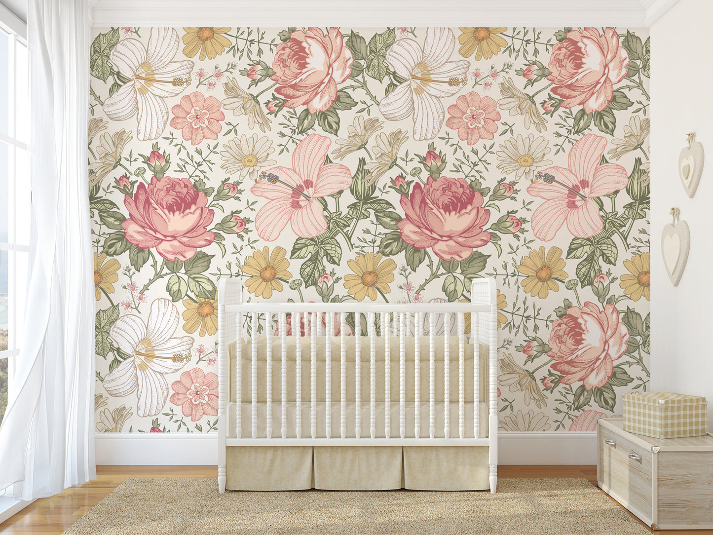 Wallpaper Olena Vintage Flowers