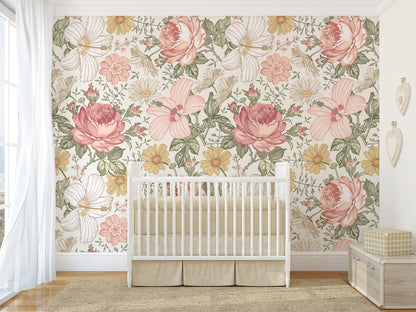 Wallpaper Olena Vintage Flowers