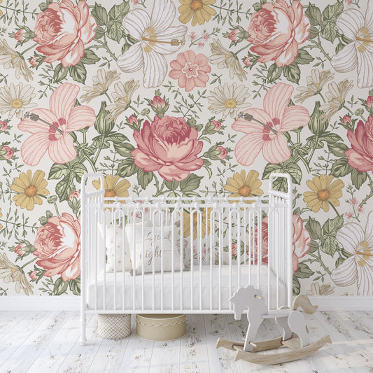 Wallpaper Olena Vintage Flowers