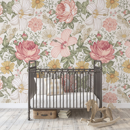 Wallpaper Olena Vintage Flowers