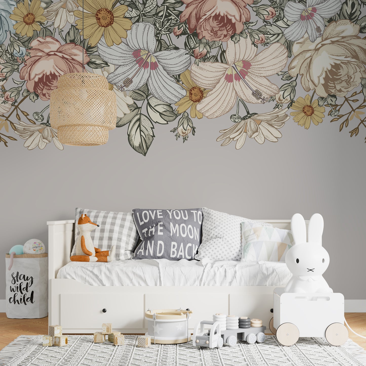 Wall Decal Border Camila Vintage Flowers