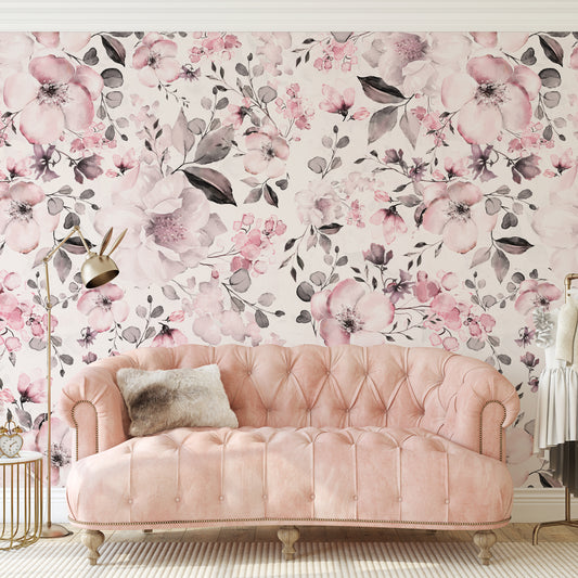 Wallpaper Rosie Pink Floral