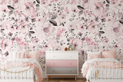 Wallpaper Rosie Pink Floral