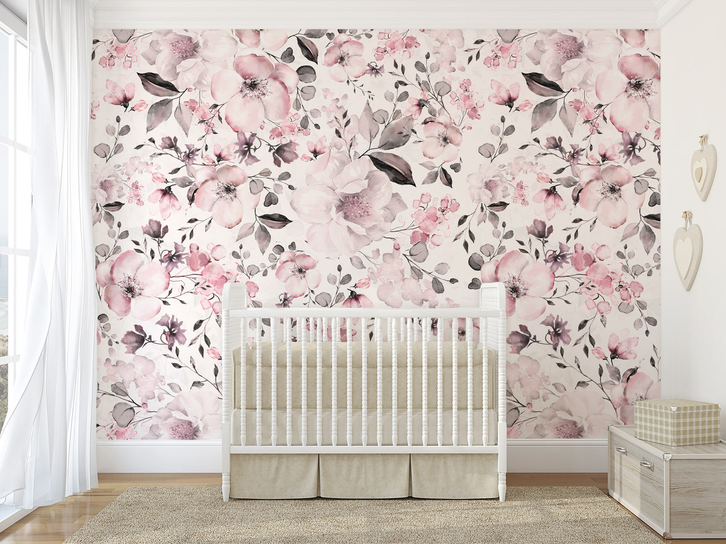 Wallpaper Rosie Pink Floral