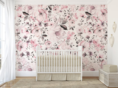 Wallpaper Rosie Pink Floral