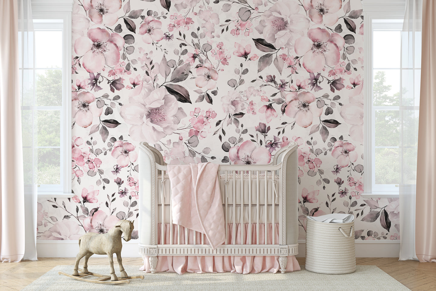 Wallpaper Rosie Pink Floral